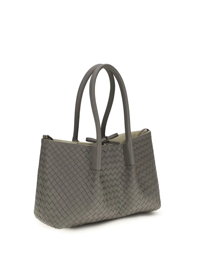 Bottega Veneta Pinacoteca Tote Bag — Gray Calf Leather in Grey Calfskin from HEWI, photo 2 of 2