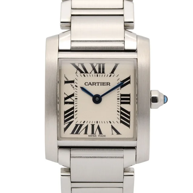 Cartier Watch Tank Francaise SM Silver Stainless Steel in Silver from The Reluxe