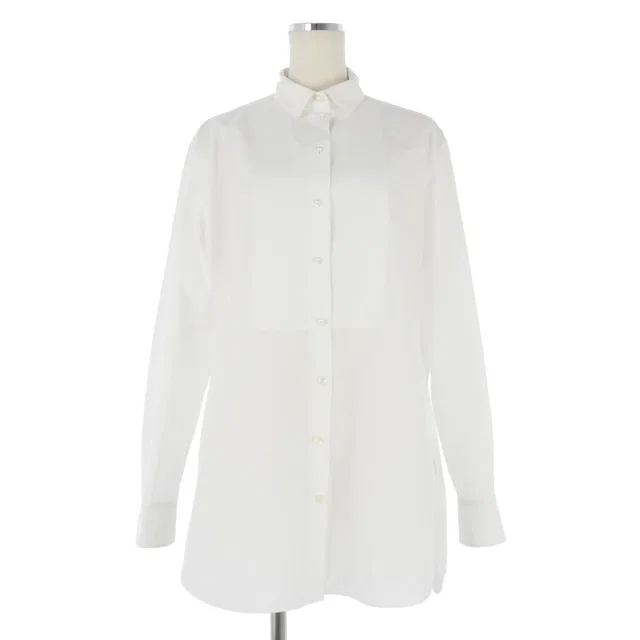 Celine Phoebe Philo Era Tuxedo Shirt Pearl Button Long Sleeve White 38 in White from The Reluxe
