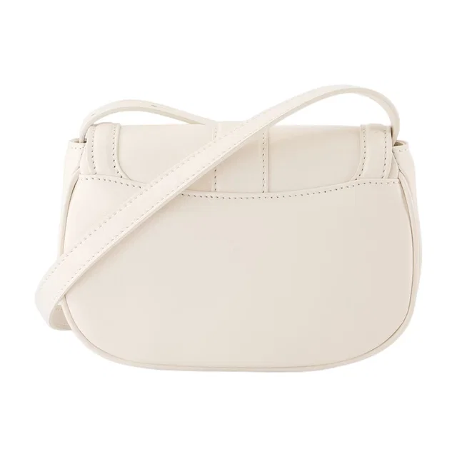 Alexander McQueen Calfskin Saddle Shoulder Bag — White in White Calfskin from HEWI