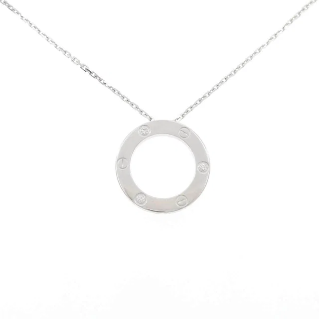 Cartier Love Necklace Au750 White Gold Diamond Necklace in White from LuxUness