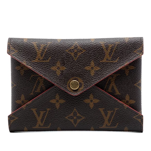 Brown Louis Vuitton Monogram Pochette Kirigami MM Clutch Bag in Brown Coated canvas from Designer Revival