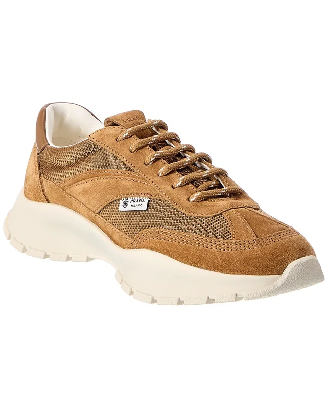 Prada Suede & Mesh Sneaker, image 1 of 1 from Rue La La
