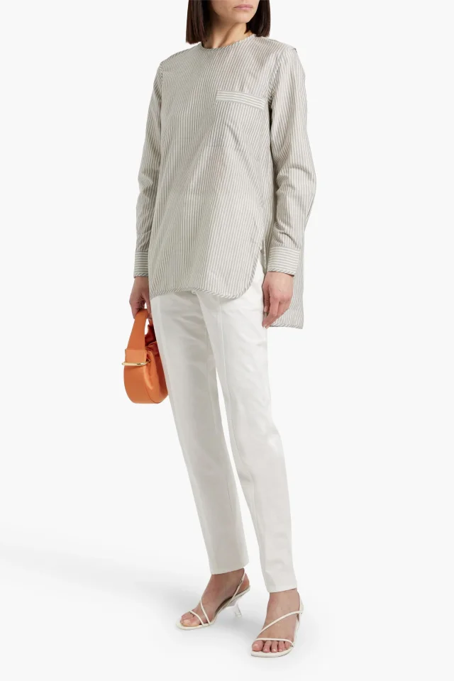 Ulla Johnson Sabine Striped Cotton and Silk-Blend Tunic, photo 2 of 4 from THE OUTNET