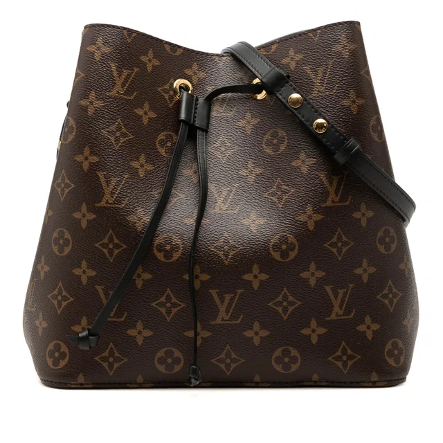 Brown Louis Vuitton Monogram Neonoe MM Bucket Bag in Brown Coated canvas from Designer Revival
