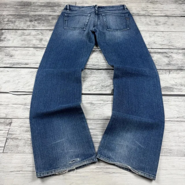 Diesel Vintage Straight Leg Blue Denim Jeans Classic Faded Y2K Streetwear, Men's (Size 32) in blue Denim from Grailed