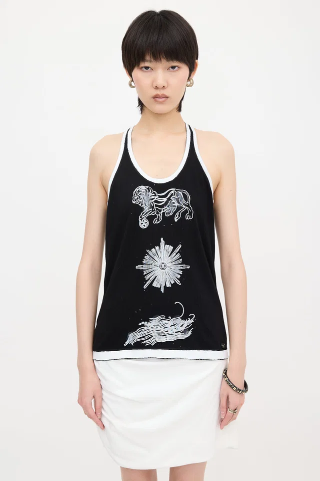 Chanel Jersey Painted Tank Top from VSP Consignment
