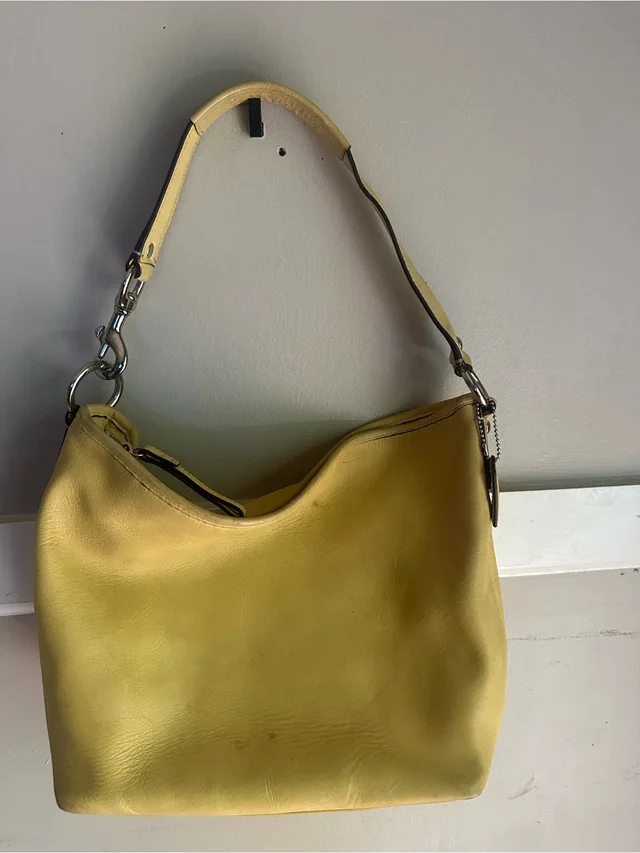 Coach Vintage Yellow Sarah Hobo Bag in yellow Leather from Poshmark