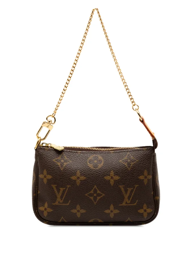 Louis Vuitton Pre-Owned 2006 Monogram Mini Pochette Accessoires Handbag | Brown | FARFETCH in Brown Coated canvas from Farfetch