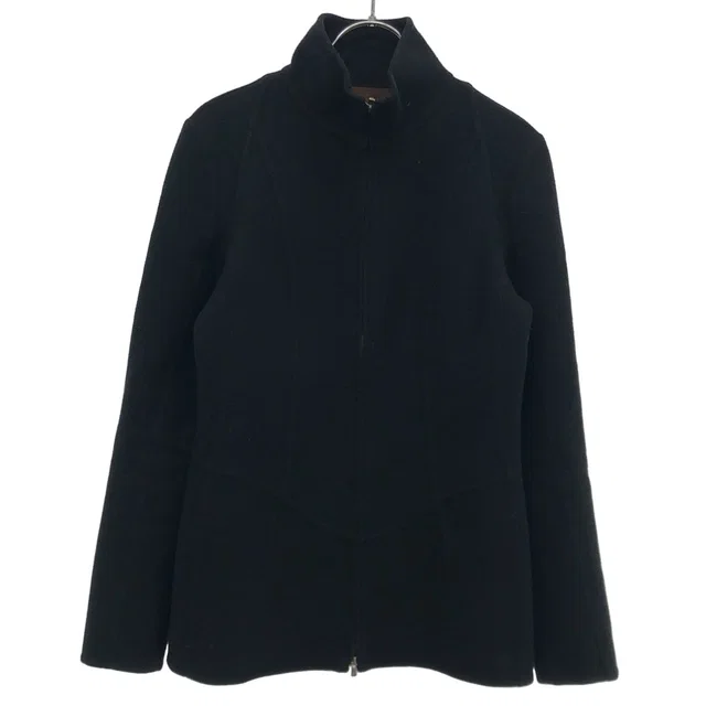 Loewe Zip Up High Neck Wool Jacket Black 38 in Black Wool from The Reluxe