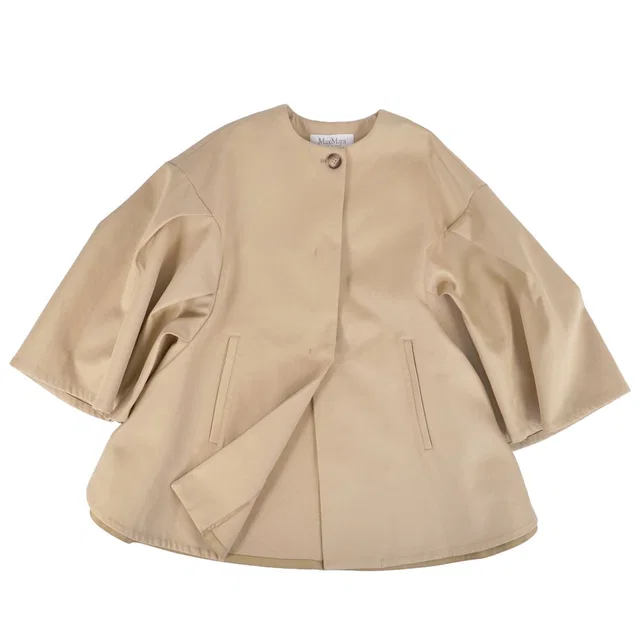 Max Mara White Tag Coat Poncho in White from The Reluxe