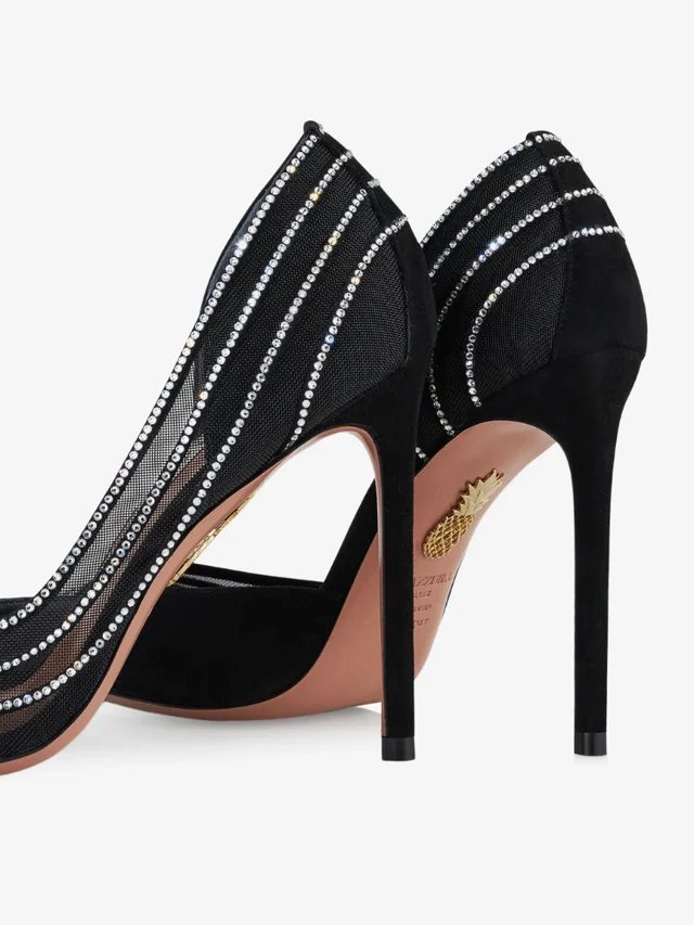 Aquazzura Dream Girl crystal-embellished heeled pumps, photo 5 of 5 from SENSER