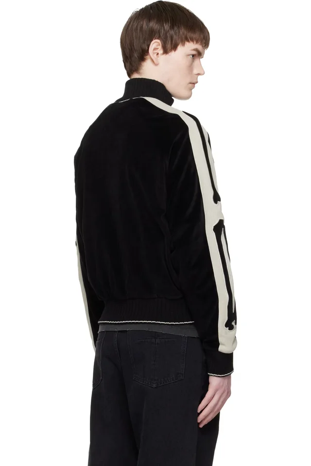 AMIRI Black Bones Track Jacket, photo 3 of 4 from SSENSE