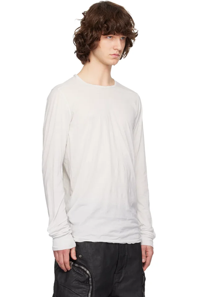 Rick Owens DRKSHDW Off-White Temple Level LS T-shirt, photo 2 of 2 from SSENSE