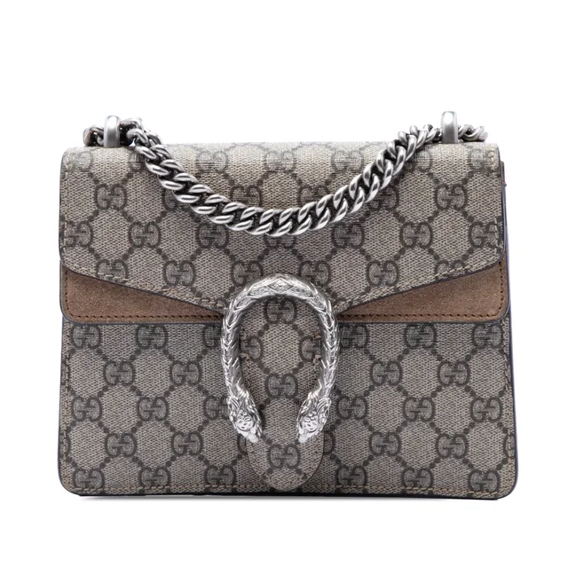 Brown Gucci Small GG Supreme Dionysus Crossbody in Brown Suede from Designer Revival