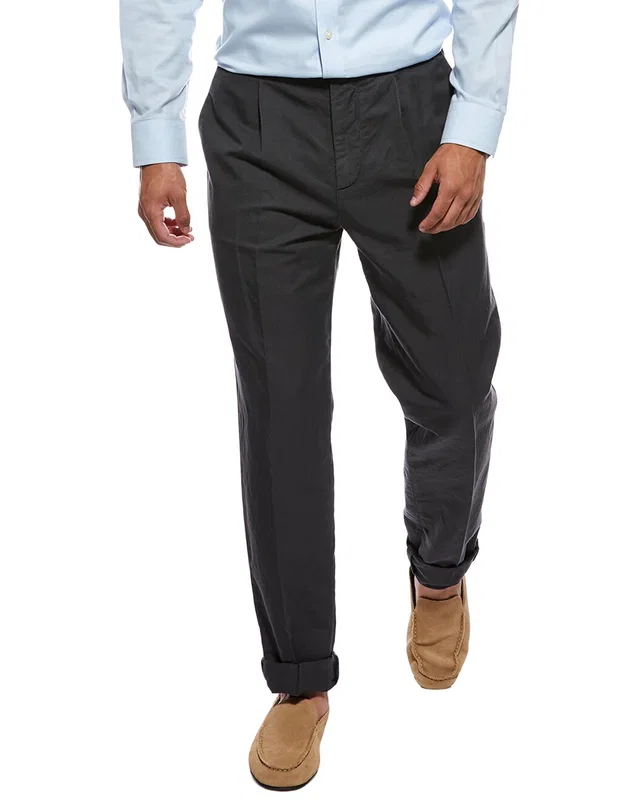Brunello Cucinelli Linen-Blend Trouser, image 1 of 1 from Gilt