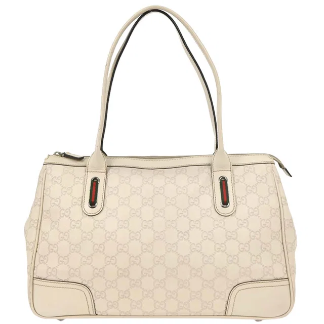Gucci White Guccissima Handbag in White Leather from AMORE Vintage Tokyo