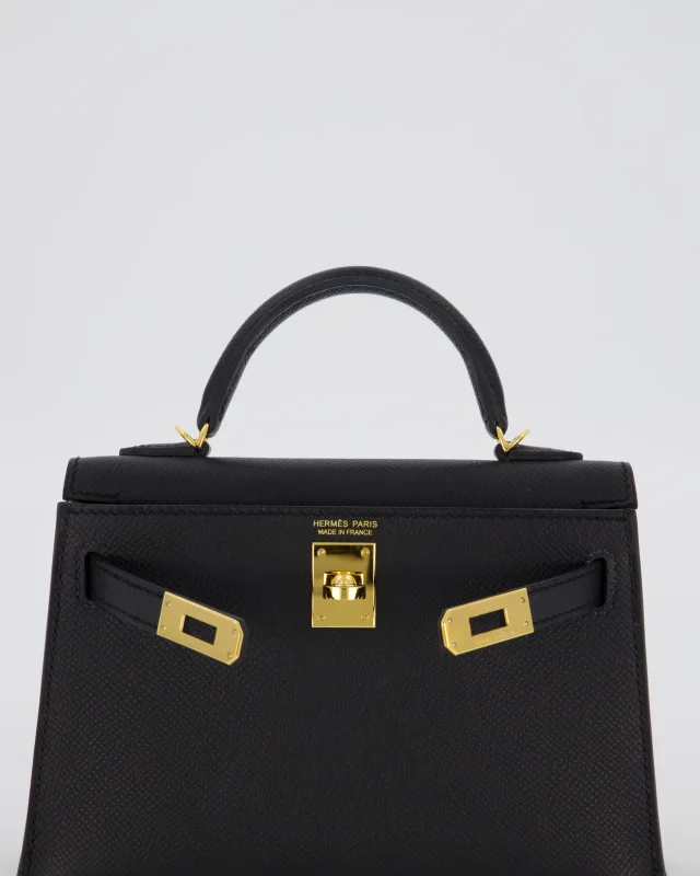 Hermès Mini Kelly II Sellier Bag Black Epsom Leather in Black Epsom leather from Sellier, photo 18 of 21