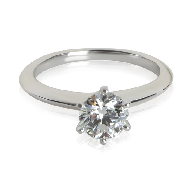 Tiffany & Co. 0.84 Ct Round Brilliant Diamond Engagement Ring 950 from HEWI