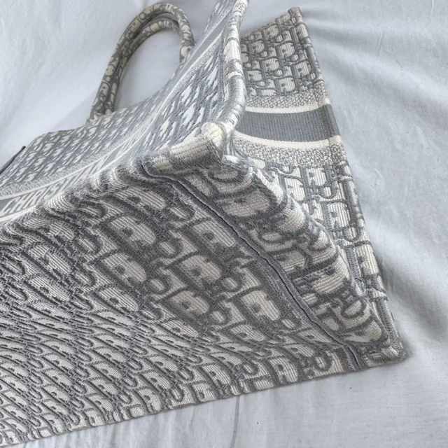 Dior Large Book Tote in embroidery canvas, oblique canvas from Reowned, photo 9 of 25
