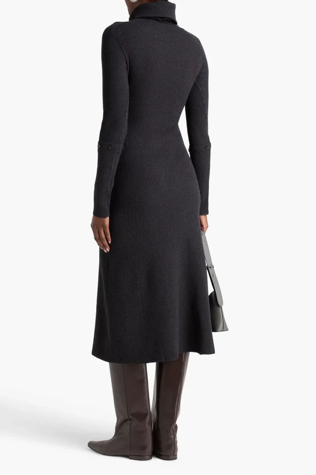 Proenza Schouler Ribbed-Knit Turtleneck Midi Dress, photo 3 of 4 from THE OUTNET