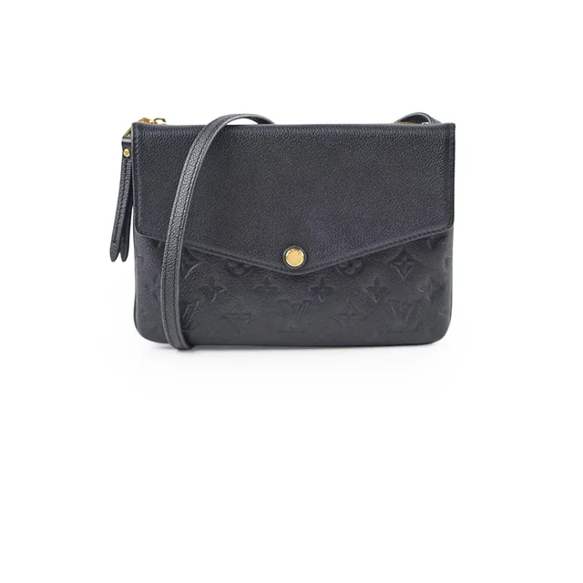 Louis Vuitton Twice Pochette Monogram Empreinte Black in Black from The Purse Affair