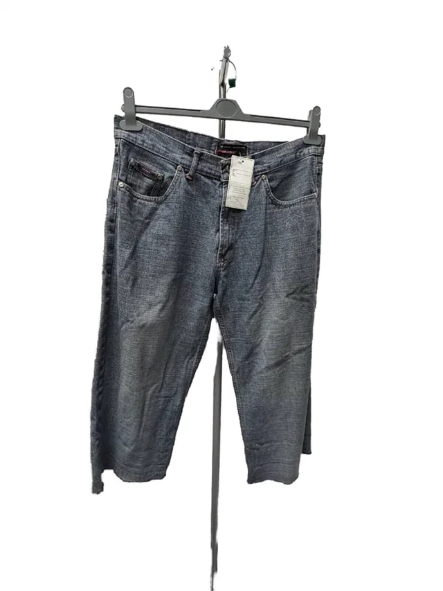 Prada Cropped Jeans Blue / Grey Size: L in Grey from Oxfam Online Shop