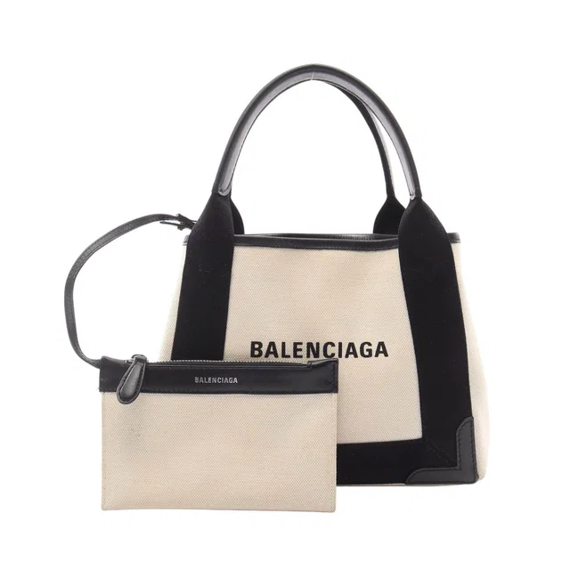 Balenciaga Navy Cabas Handbag in Navy Canvas from LuxUness