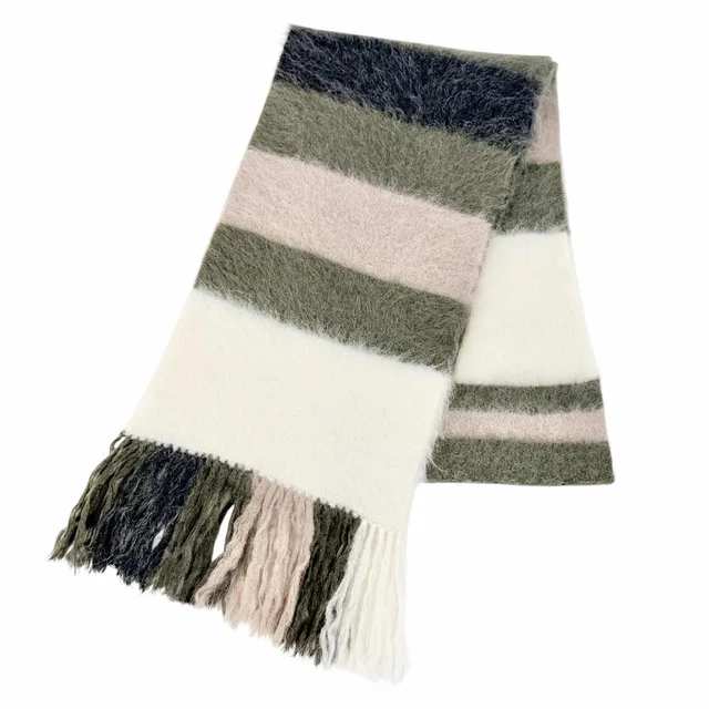 Brunello Cucinelli Mohair Alpaca Long Scarf in Nylon from LuxUness