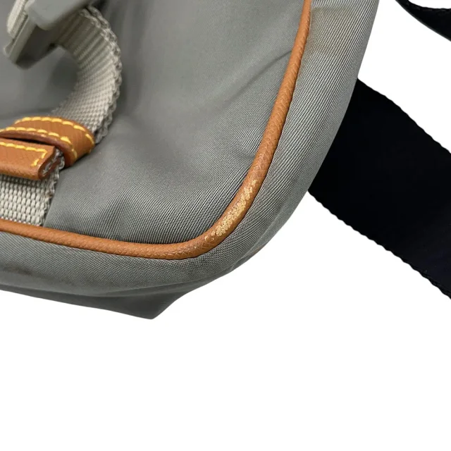 Prada Triangle Logo Shoulder Bag Black/Gray/Brown2VD769 Nylon Saffiano LeatherLeather in Black Saffiano leather from GALLERY RARE, photo 8 of 18