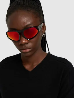 Moncler Mask Sunglasses in 0% Platinum, photo 4 of 5 from LUISAVIAROMA
