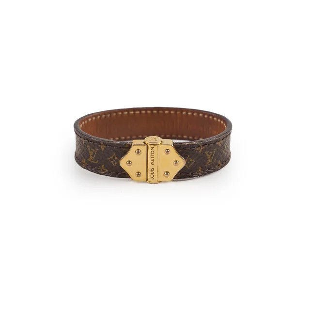 Hermès Louis Vuitton Nano Monogram Bracelet Size 17 in Canvas from The Purse Affair