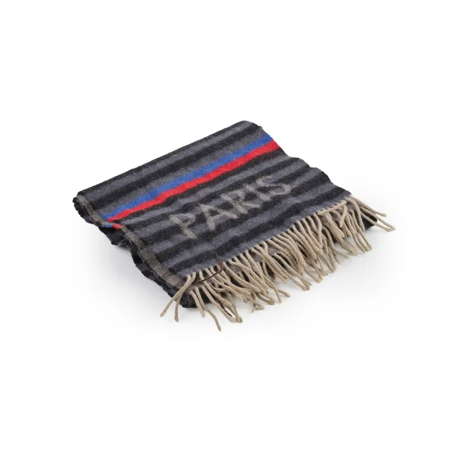 Louis Vuitton 1854 Striped Wool Scarf Grey in Grey Wool from The Purse Affair