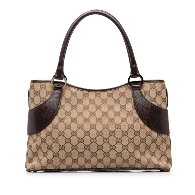 Beige Gucci GG Canvas Tote in Beige Canvas from Designer Revival