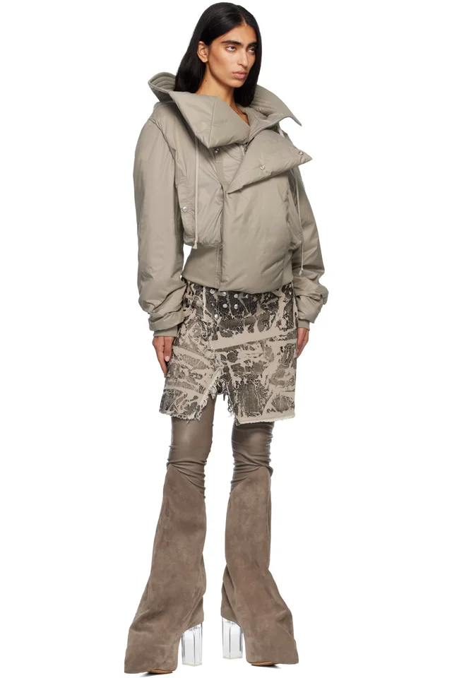 Rick Owens DRKSHDW Black Concordians Sisysnap Denim Miniskirt, photo 4 of 4 from SSENSE