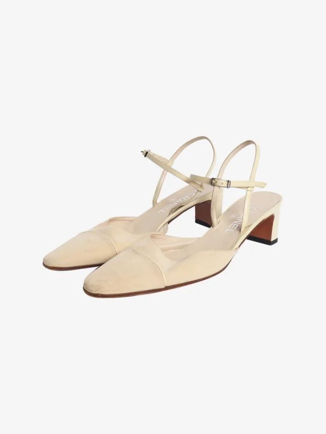 Chanel Beige slingback heels - size EU 38.5 (UK 5. ) in Beige from Sign of the Times, photo 2 of 5