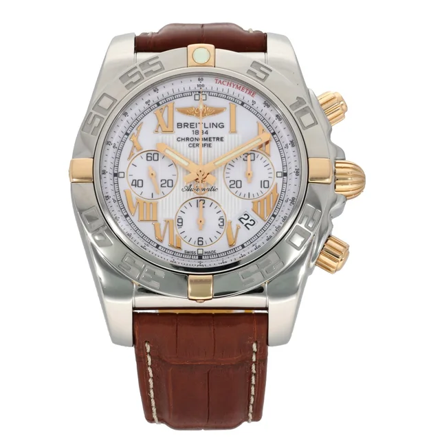 Breitling Chronomat 44 IB0110 44mm Bi-Colour Watch in Leather from H&T