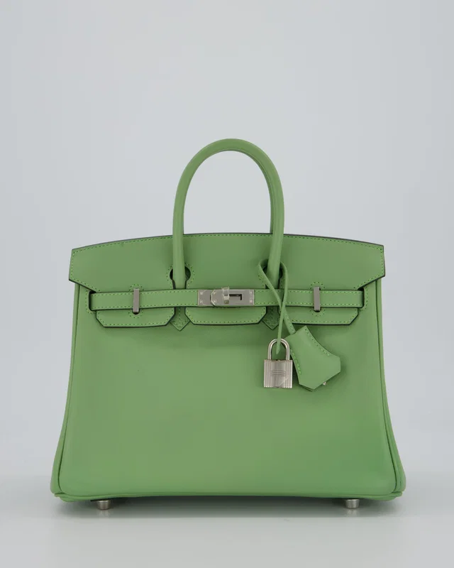 Hermès Birkin 25 Retourne Bag in Green Swift leather from Sellier