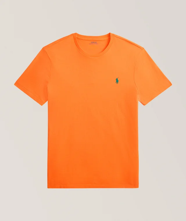 Polo Ralph Lauren Classic-Fit Jersey Crewneck T-Shirt in Orange Cotton & Cotton Blends from Harry Rosen, photo 1 of 1