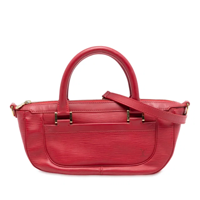 Red Louis Vuitton Epi Dhanura PM Satchel in Red Leather from Designer Revival