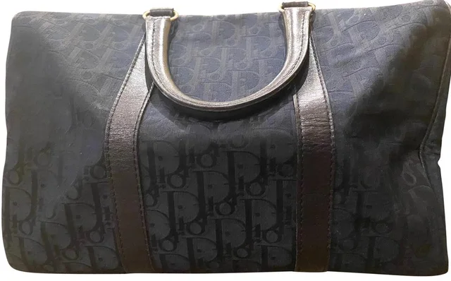 Dior Blue Oblique Monogram Boston Navy Duffle in Navy from Bagriculture