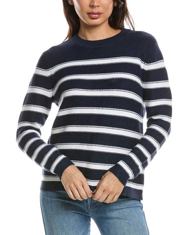 Forte Cashmere Stripe Crewneck Sweater, image 1 of 1 from Gilt