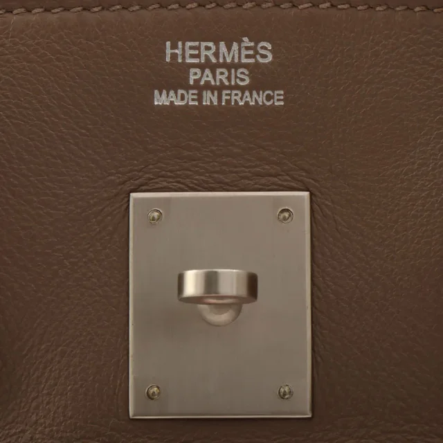 Hermès 2012 Birkin 35 Casaque Etoupe/Argile/Rose Jaipur in Taupe Clemence leather from VINTAGE QOO TOKYO, photo 6 of 11