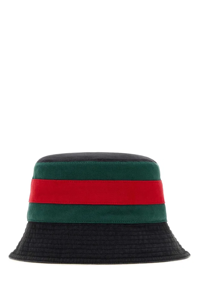 Gucci Hat Bucket — Black Cotton in Black Canvas from HEWI