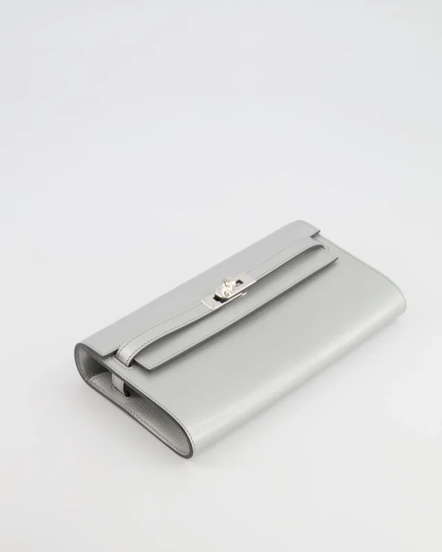 Hermès Kelly To Go Bag in Silver Goatskin from Sellier, photo 19 of 21