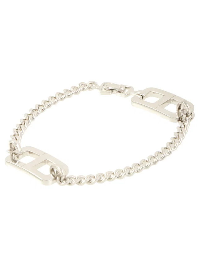 Dior CD Logo Plate Bracelet, Silver in Silver from VINTAGE QOO TOKYO