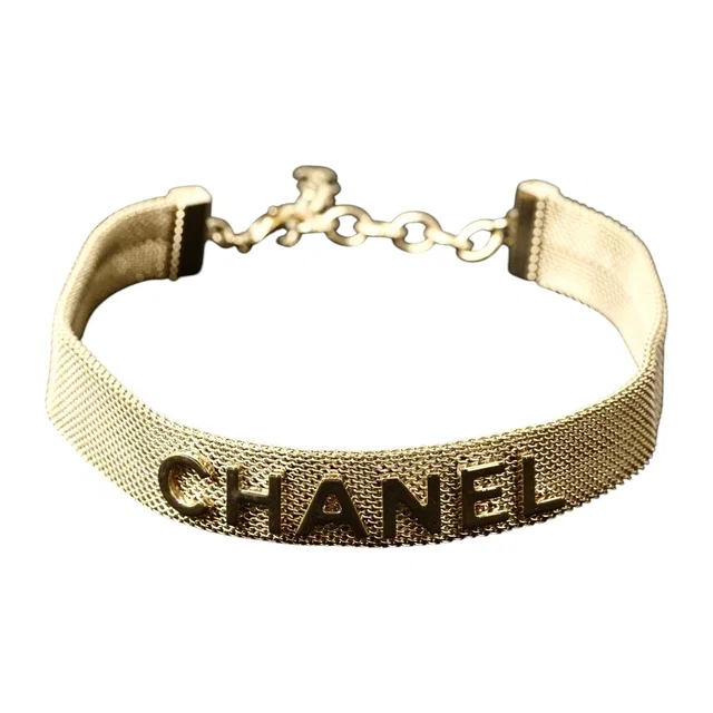 Chanel Gold Mesh Choker in Gold from Luxury Promise