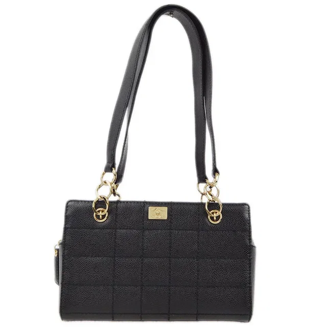 Chanel 2001-2003 Black Caviar Wild Stitch Choco Bar Chain Handbag in Black Caviar leather from AMORE Vintage Tokyo
