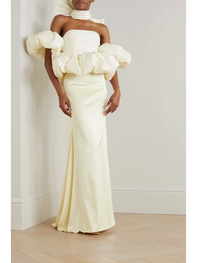 MISS SOHEE Silk-satin maxi skirt in White, photo 2 of 2 from NET-A-PORTER (Canada)