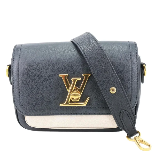 Louis Vuitton Lockme Tender Calfskin Leather Chain Shoulder Bag Black in Black Calfskin from Dallas Designer Handbags